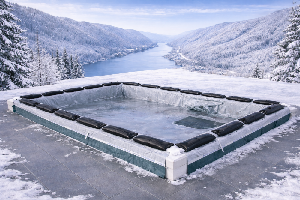 Winterabdeckplane für Rechteckbecken